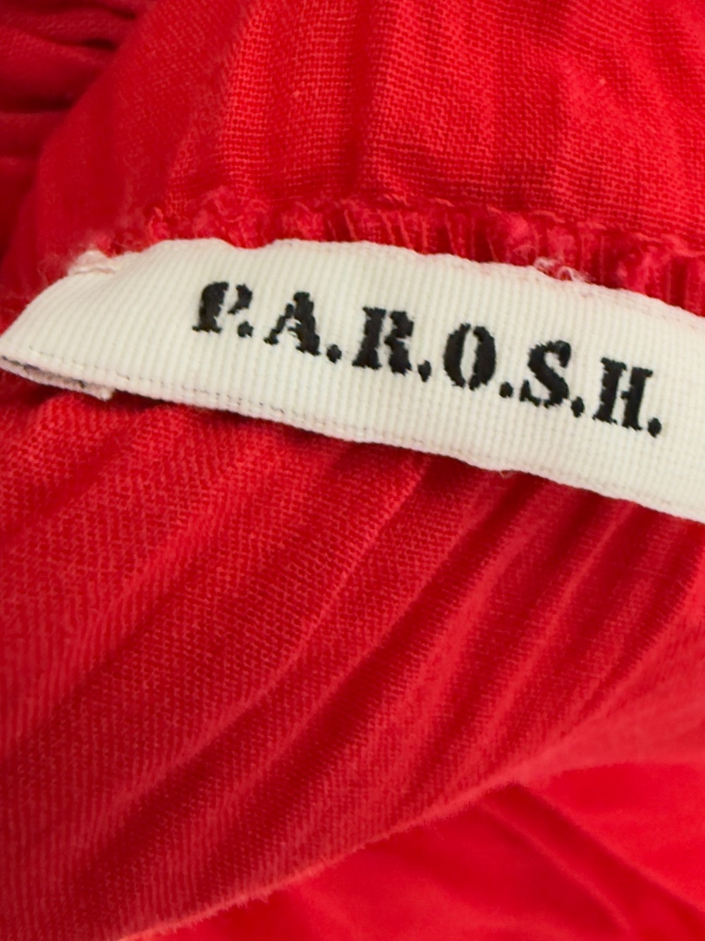 Red Cotton V-Neck Sleeveless Maxi Dress - Picture 3 of 3
